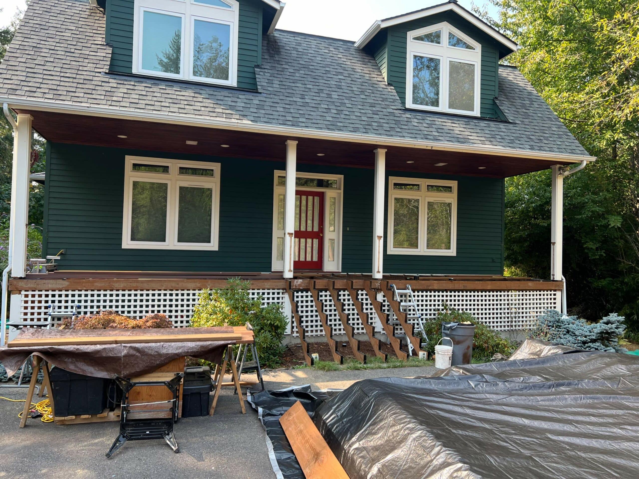 Deck Resurface front steps - Deck Remodeling & Deck Resurfacing Services​ contractor west seattle wa