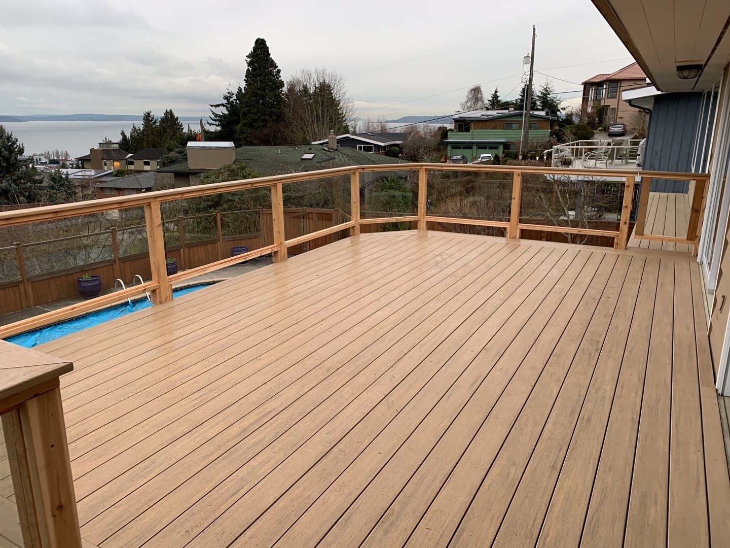 Elevated TimberTech Vintage Deck - Custom Deck Builder and contractor west seattle wa