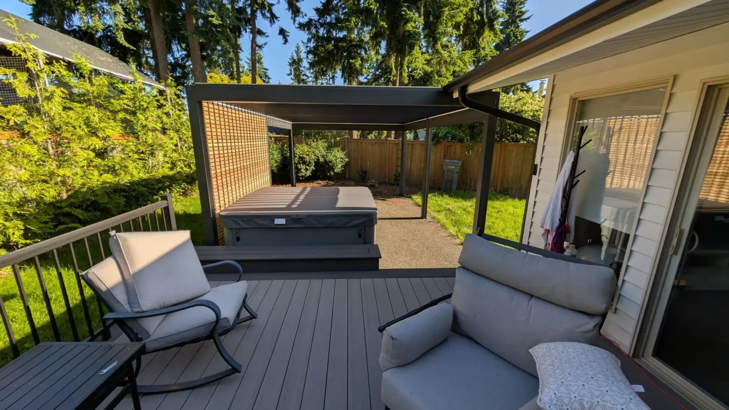 Attached Pergola Installation